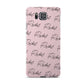 Personalised Pink Script Name Pattern Samsung Galaxy Alpha Case