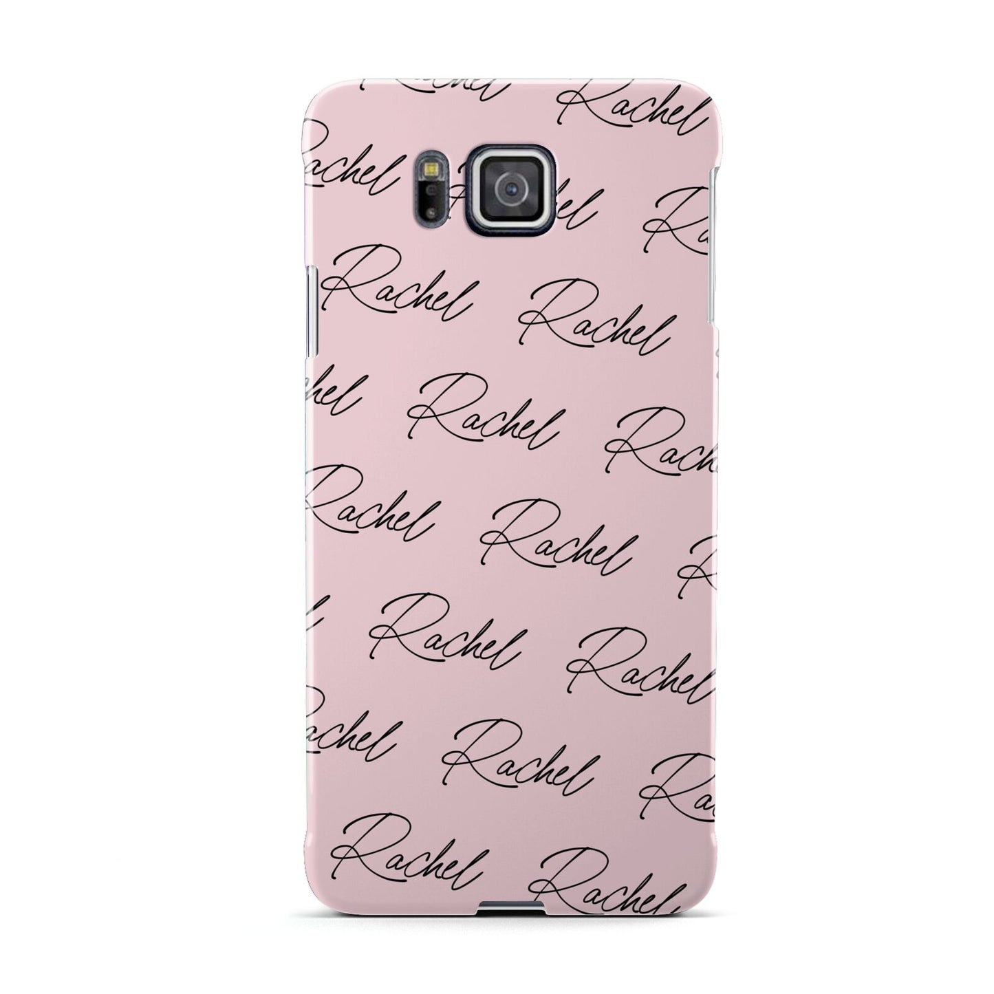 Personalised Pink Script Name Pattern Samsung Galaxy Alpha Case