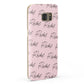 Personalised Pink Script Name Pattern Samsung Galaxy Case Fourty Five Degrees