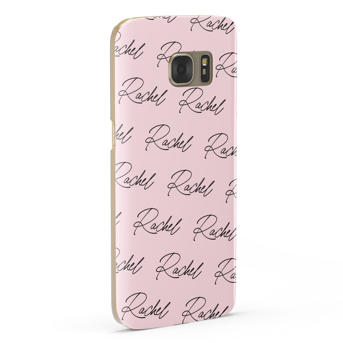Personalised Pink Script Name Pattern Samsung Galaxy Case Fourty Five Degrees