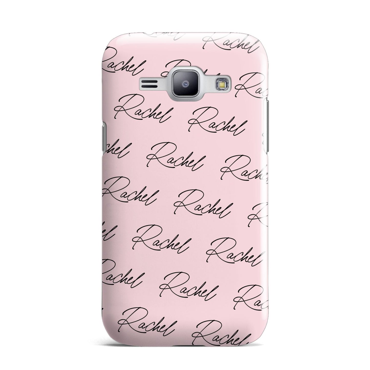 Personalised Pink Script Name Pattern Samsung Galaxy J1 2015 Case