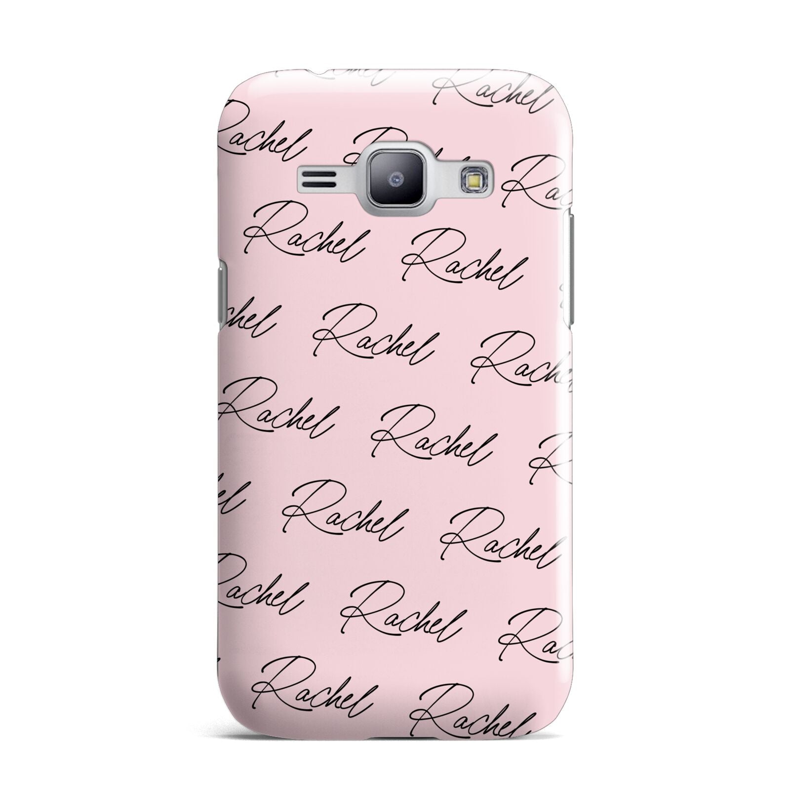 Personalised Pink Script Name Pattern Samsung Galaxy J1 2015 Case