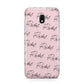 Personalised Pink Script Name Pattern Samsung Galaxy J3 2017 Case
