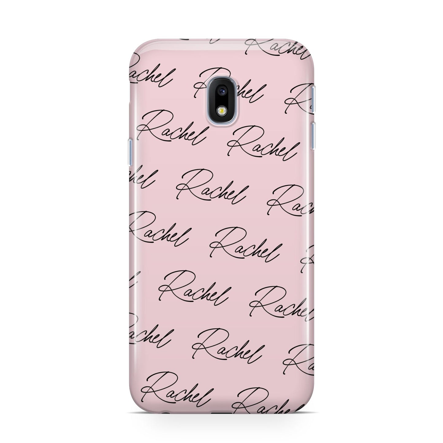 Personalised Pink Script Name Pattern Samsung Galaxy J3 2017 Case