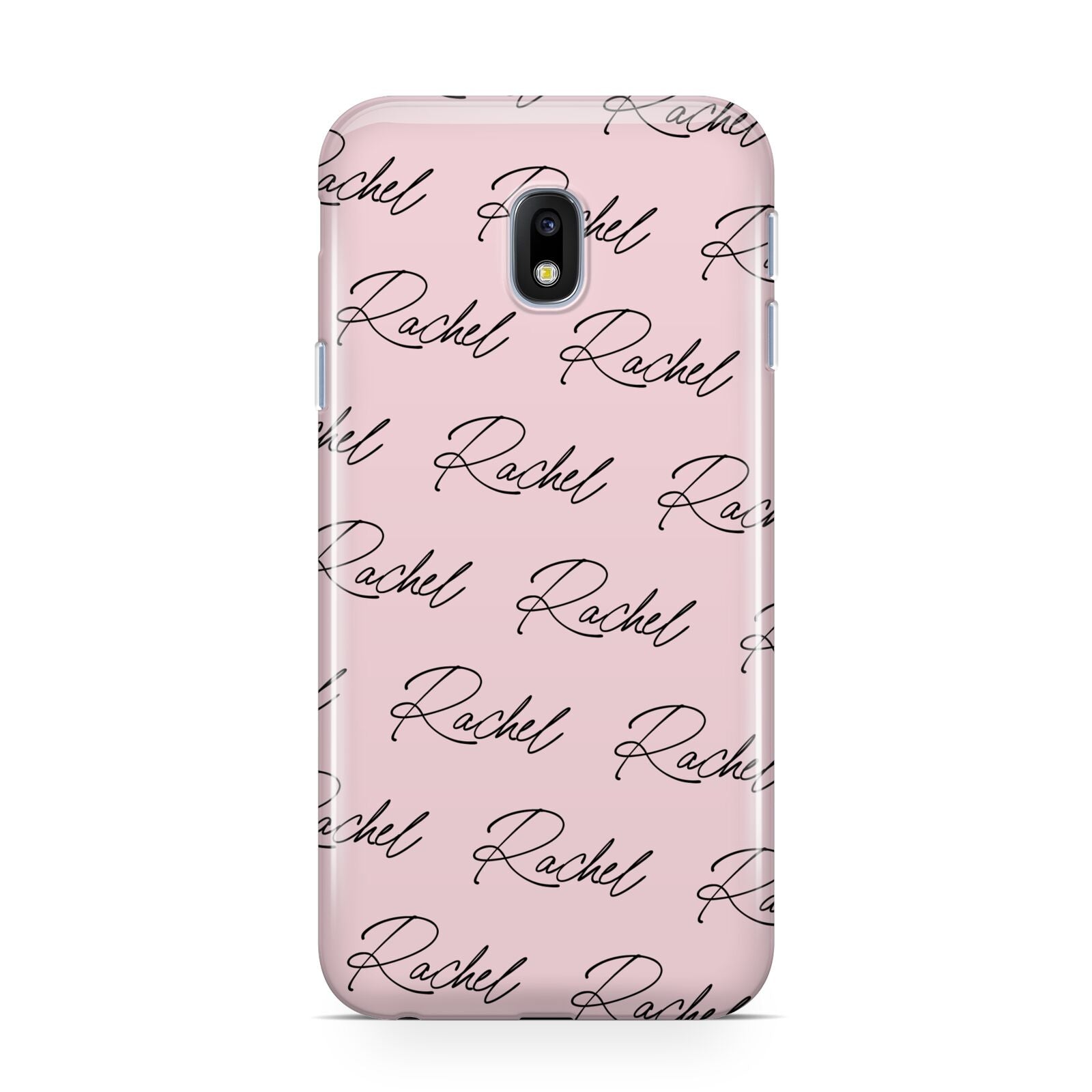Personalised Pink Script Name Pattern Samsung Galaxy J3 2017 Case
