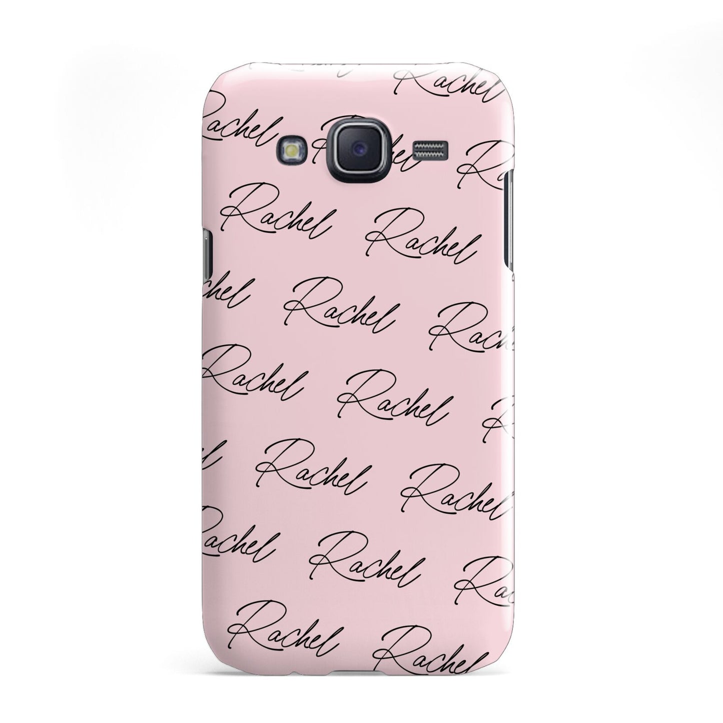 Personalised Pink Script Name Pattern Samsung Galaxy J5 Case