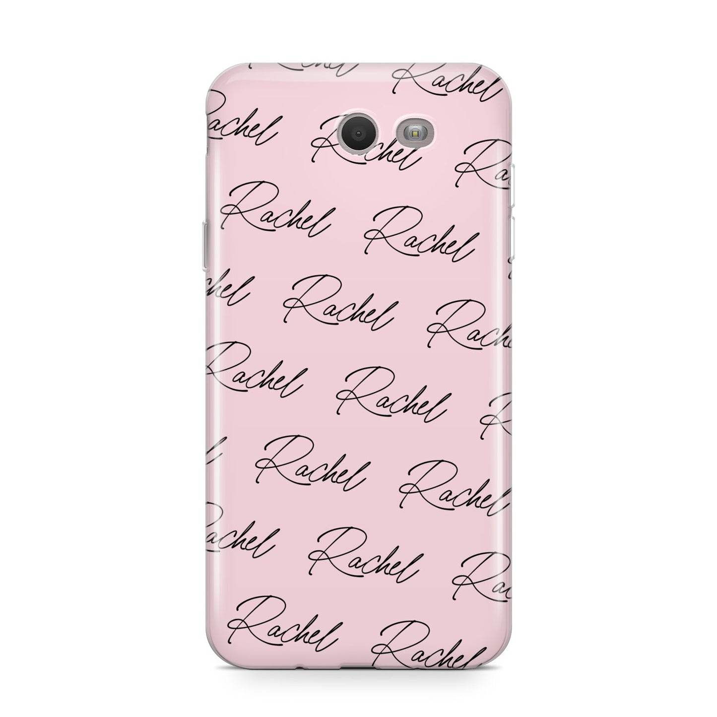 Personalised Pink Script Name Pattern Samsung Galaxy J7 2017 Case