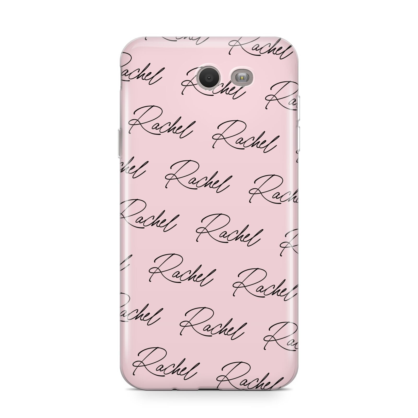 Personalised Pink Script Name Pattern Samsung Galaxy J7 2017 Case