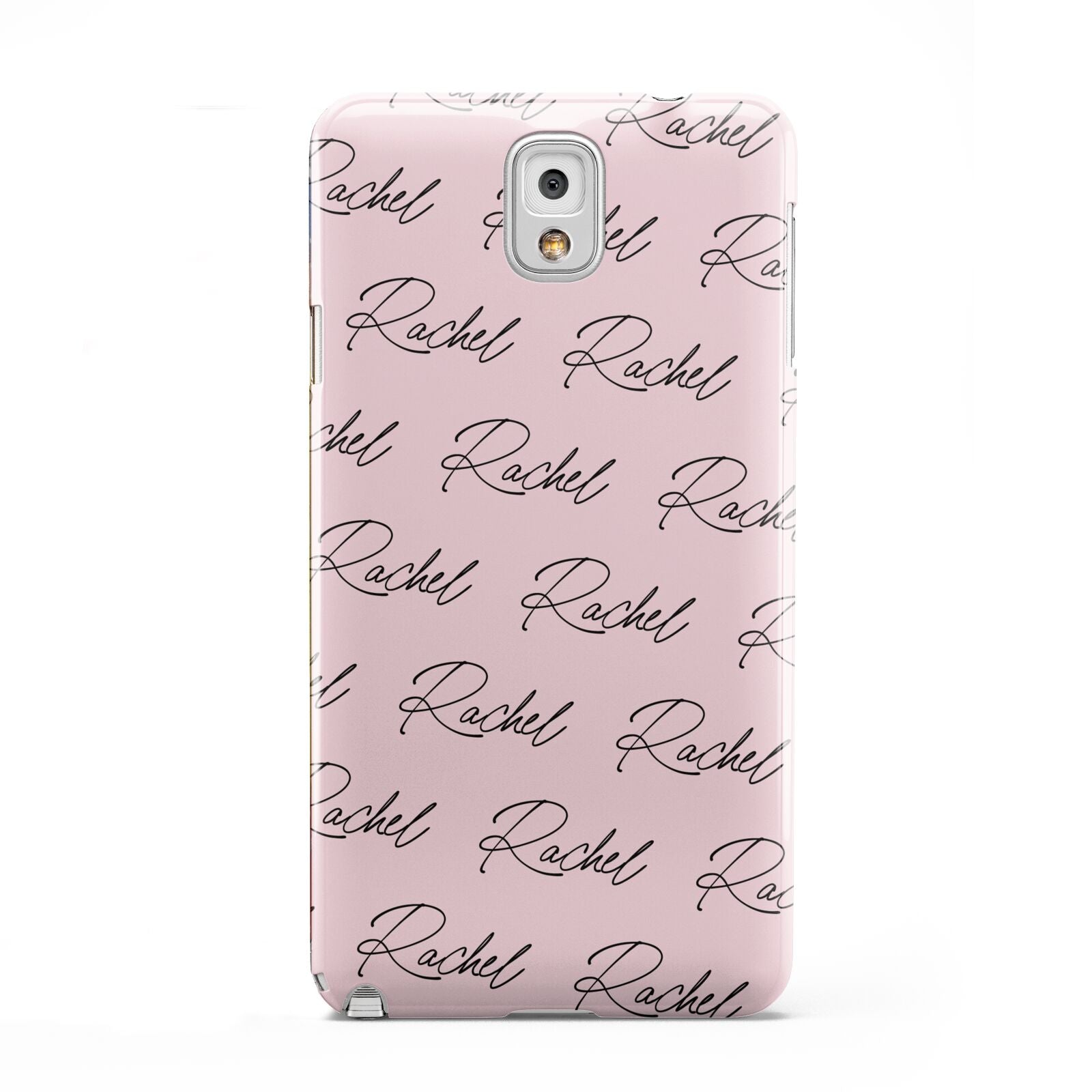 Personalised Pink Script Name Pattern Samsung Galaxy Note 3 Case