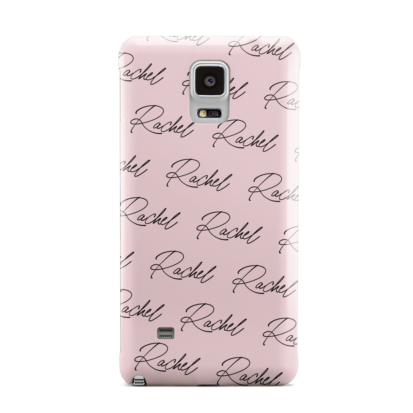 Personalised Pink Script Name Pattern Samsung Galaxy Note 4 Case