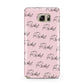 Personalised Pink Script Name Pattern Samsung Galaxy Note 5 Case