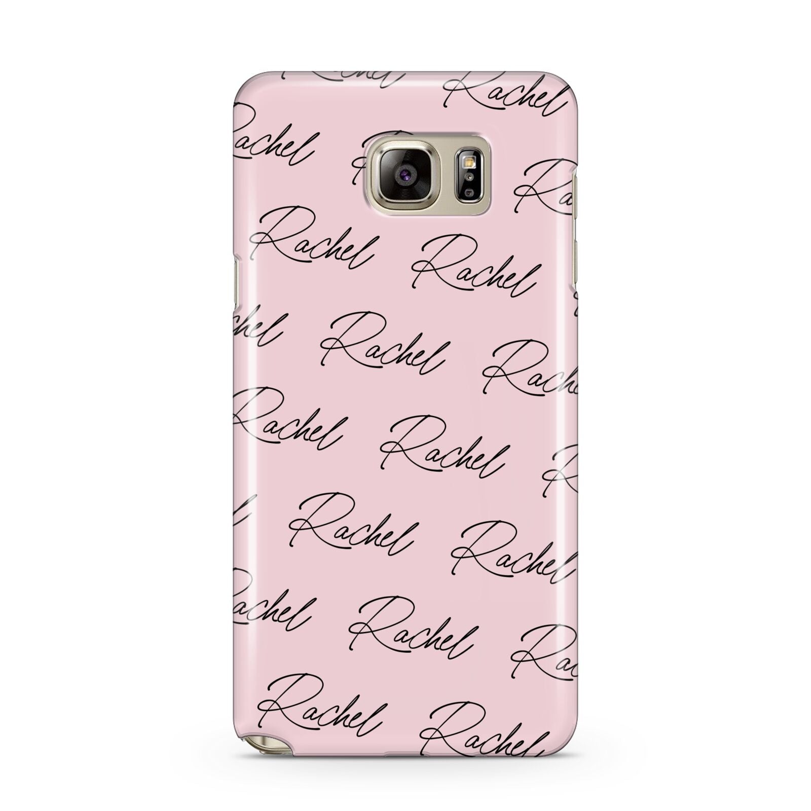Personalised Pink Script Name Pattern Samsung Galaxy Note 5 Case