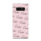 Personalised Pink Script Name Pattern Samsung Galaxy Note 8 Case