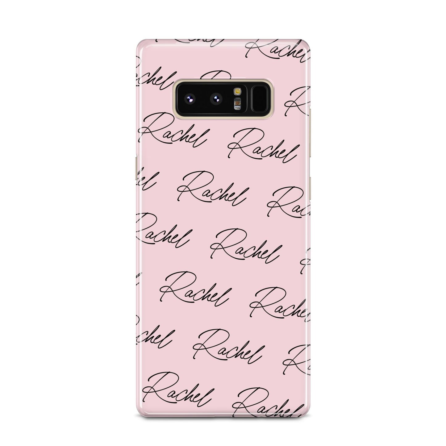 Personalised Pink Script Name Pattern Samsung Galaxy Note 8 Case