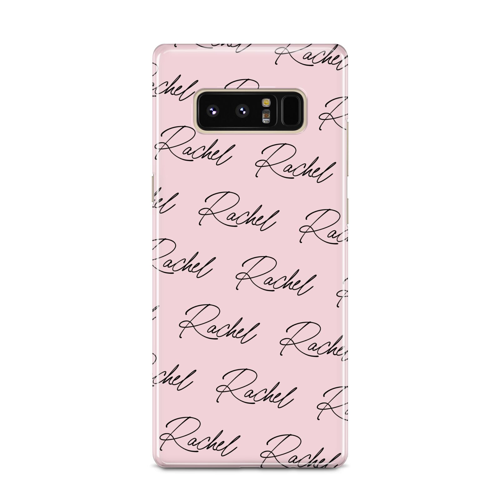 Personalised Pink Script Name Pattern Samsung Galaxy Note 8 Case