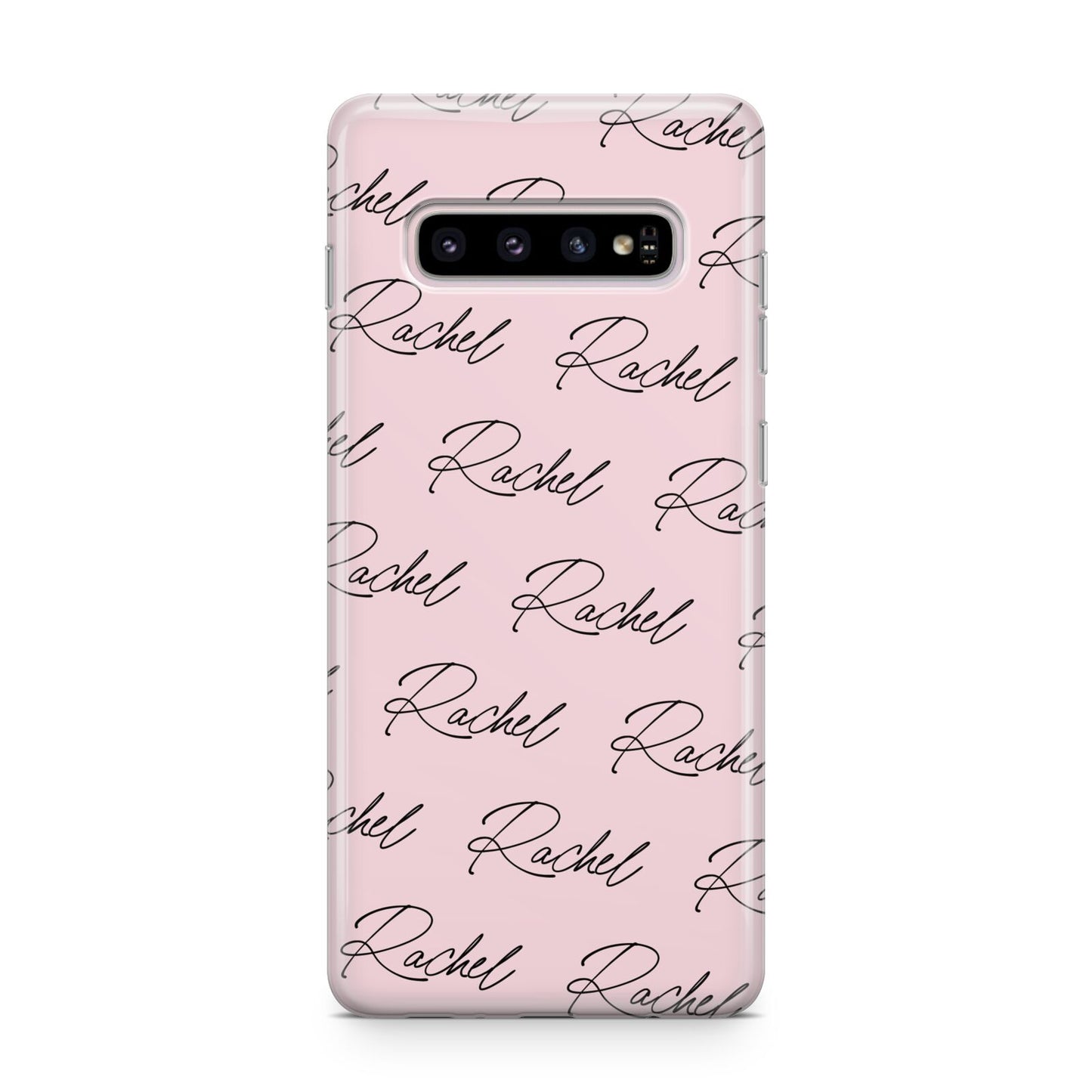 Personalised Pink Script Name Pattern Samsung Galaxy S10 Plus Case