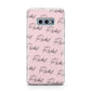 Personalised Pink Script Name Pattern Samsung Galaxy S10E Case