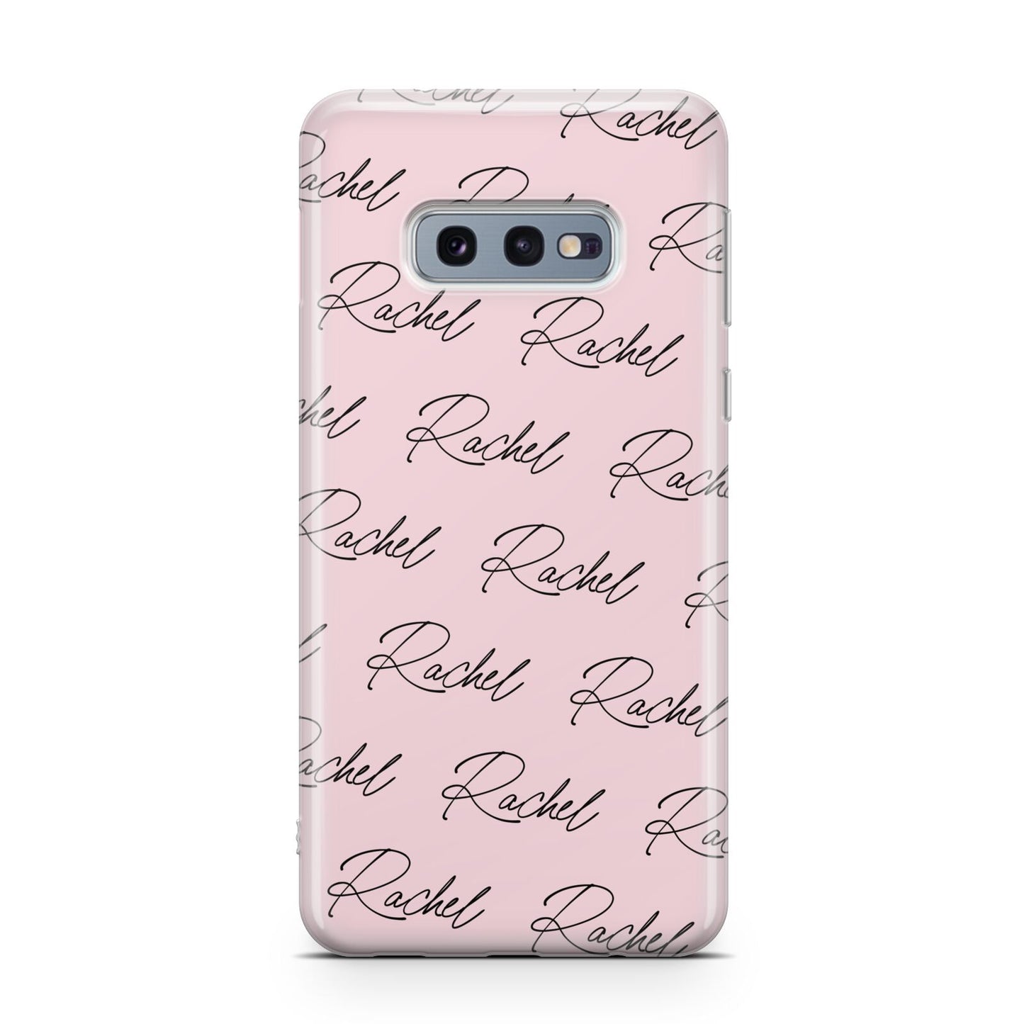 Personalised Pink Script Name Pattern Samsung Galaxy S10E Case