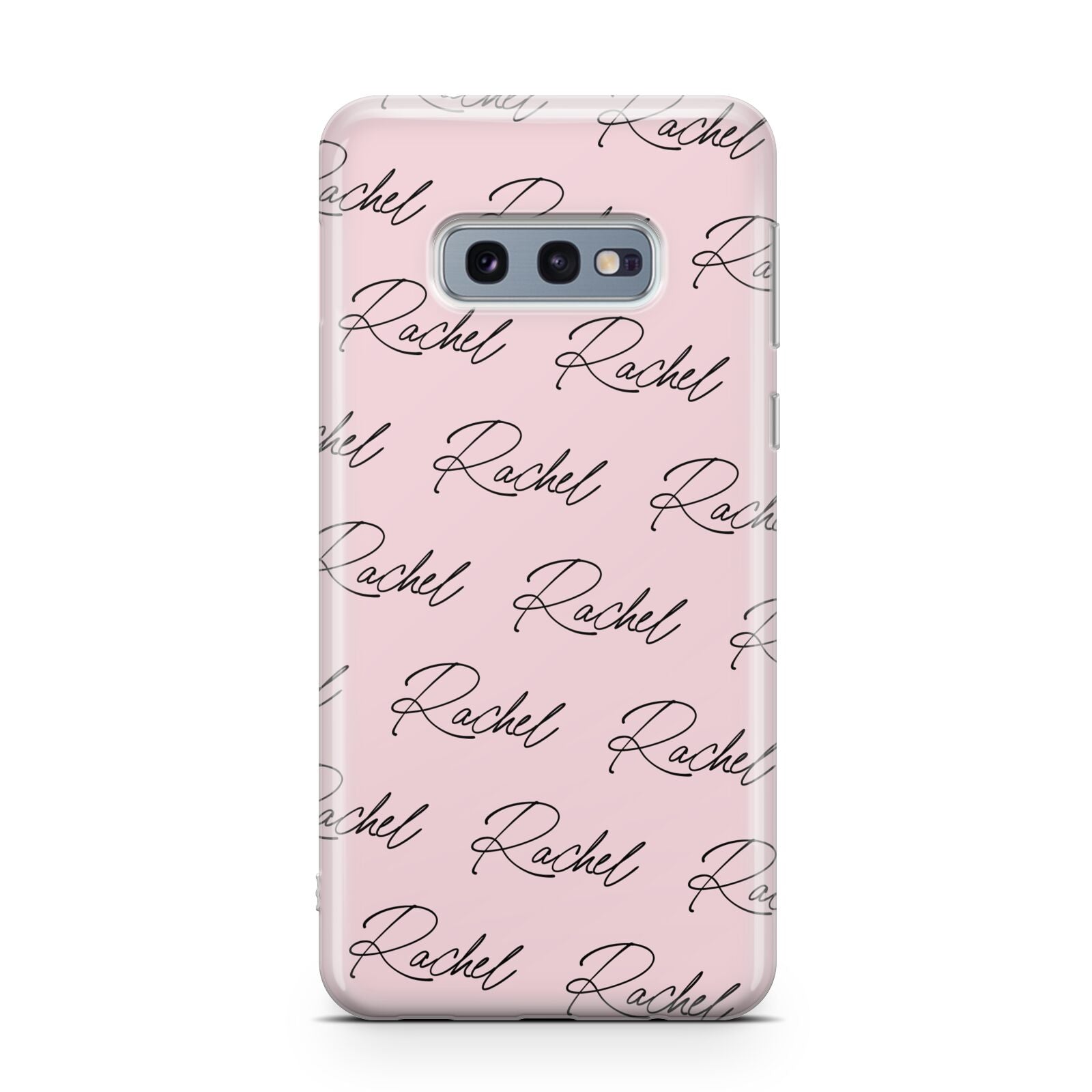 Personalised Pink Script Name Pattern Samsung Galaxy S10E Case