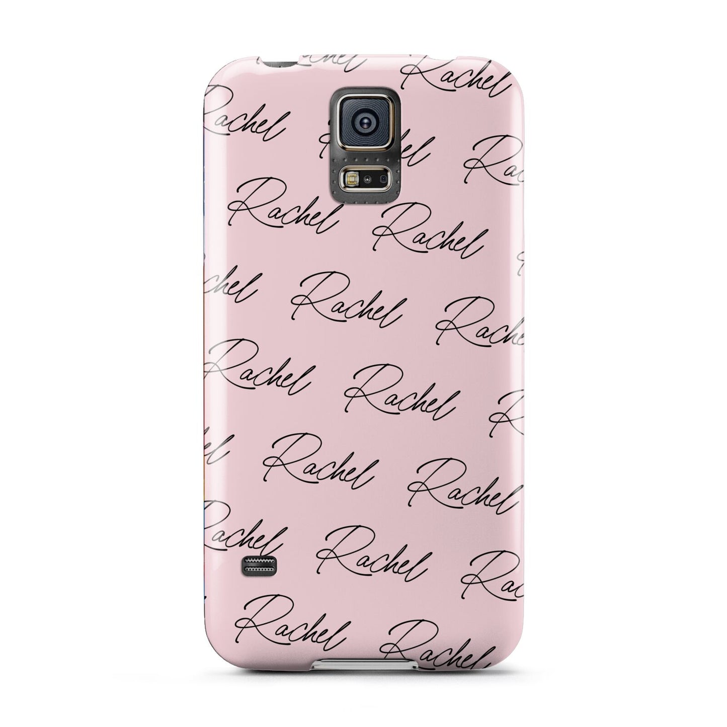 Personalised Pink Script Name Pattern Samsung Galaxy S5 Case