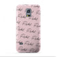 Personalised Pink Script Name Pattern Samsung Galaxy S5 Mini Case