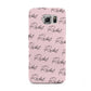 Personalised Pink Script Name Pattern Samsung Galaxy S6 Case