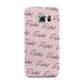 Personalised Pink Script Name Pattern Samsung Galaxy S6 Edge Case
