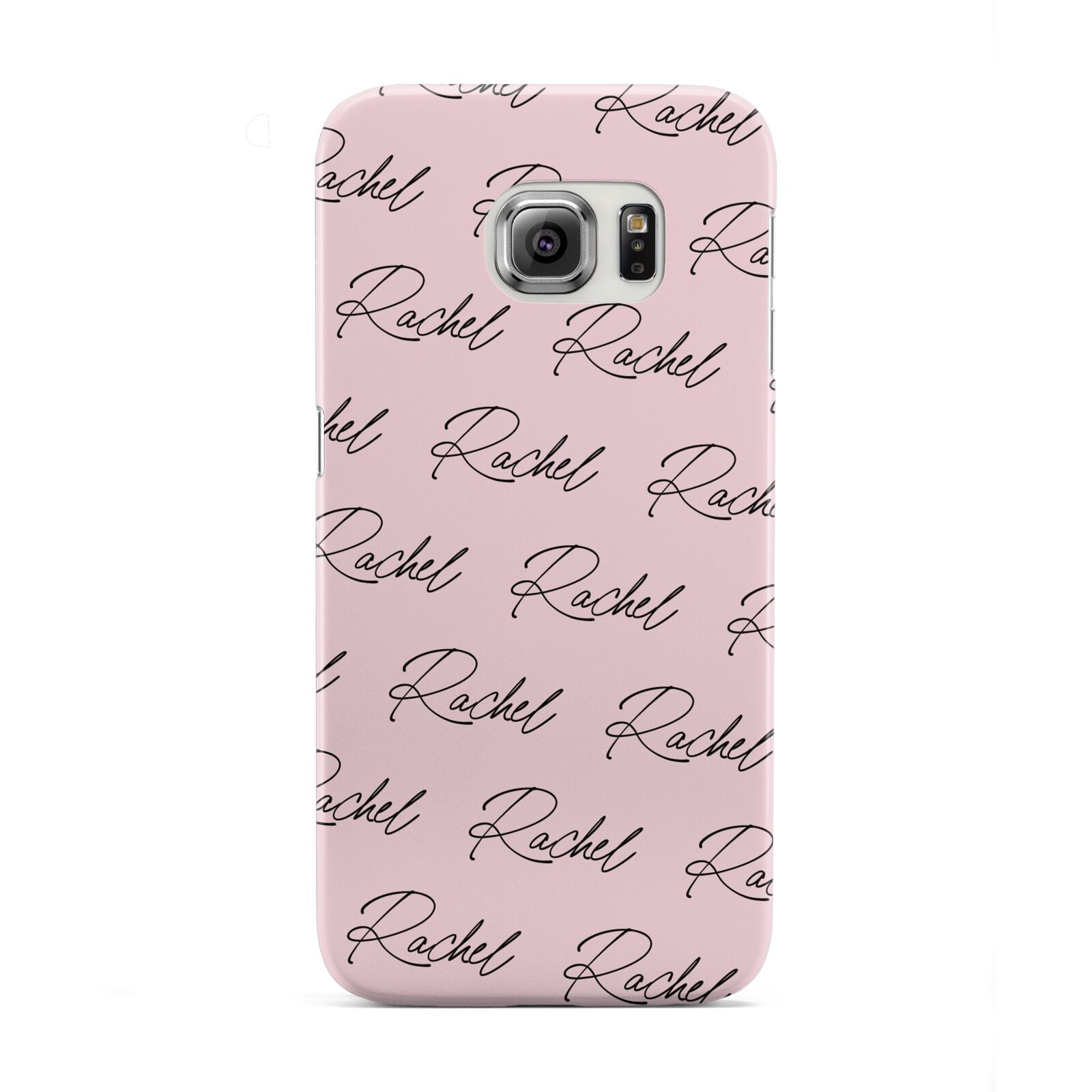 Personalised Pink Script Name Pattern Samsung Galaxy S6 Edge Case