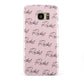 Personalised Pink Script Name Pattern Samsung Galaxy S7 Edge Case