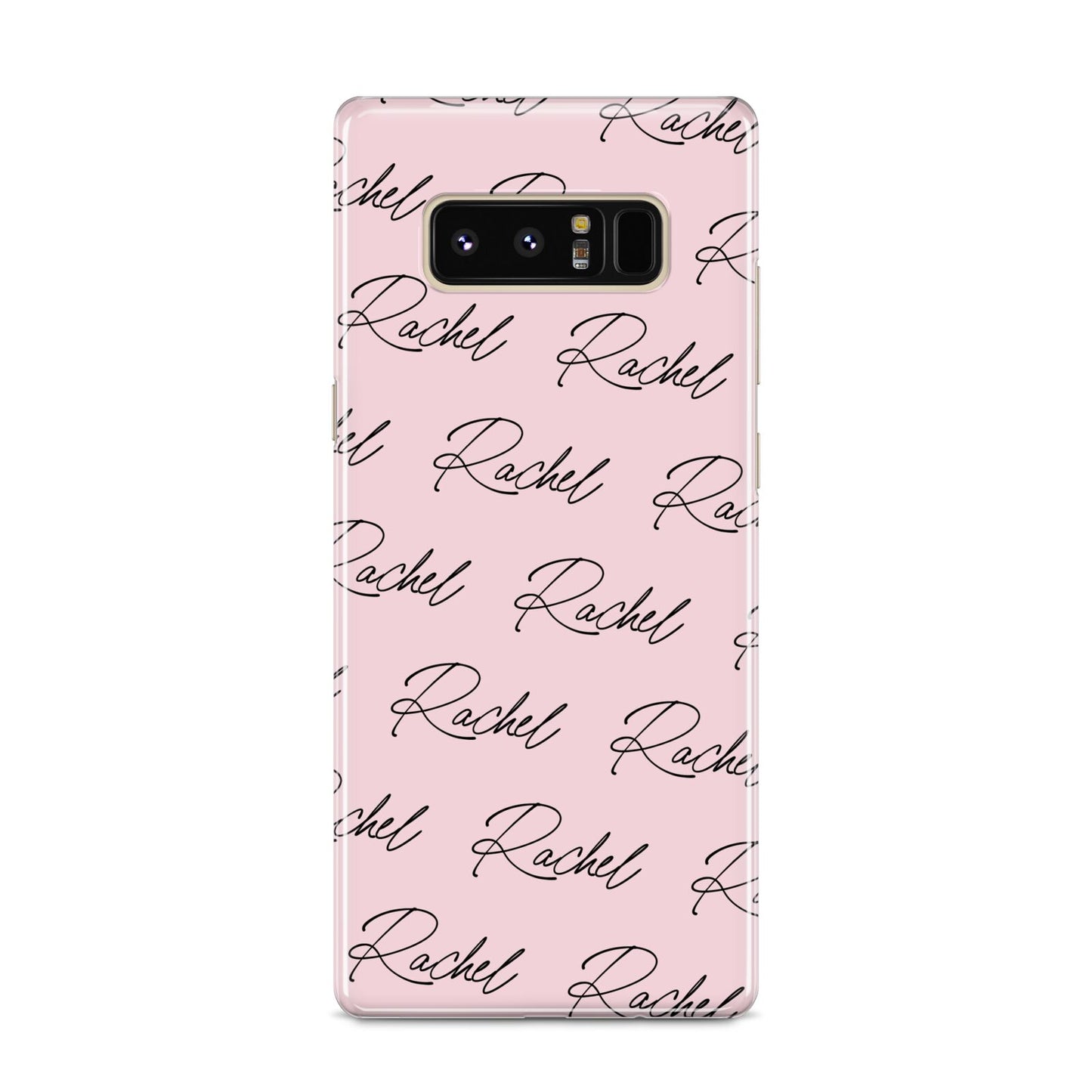 Personalised Pink Script Name Pattern Samsung Galaxy S8 Case