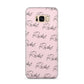 Personalised Pink Script Name Pattern Samsung Galaxy S8 Plus Case