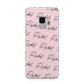 Personalised Pink Script Name Pattern Samsung Galaxy S9 Case