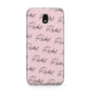 Personalised Pink Script Name Pattern Samsung J5 2017 Case