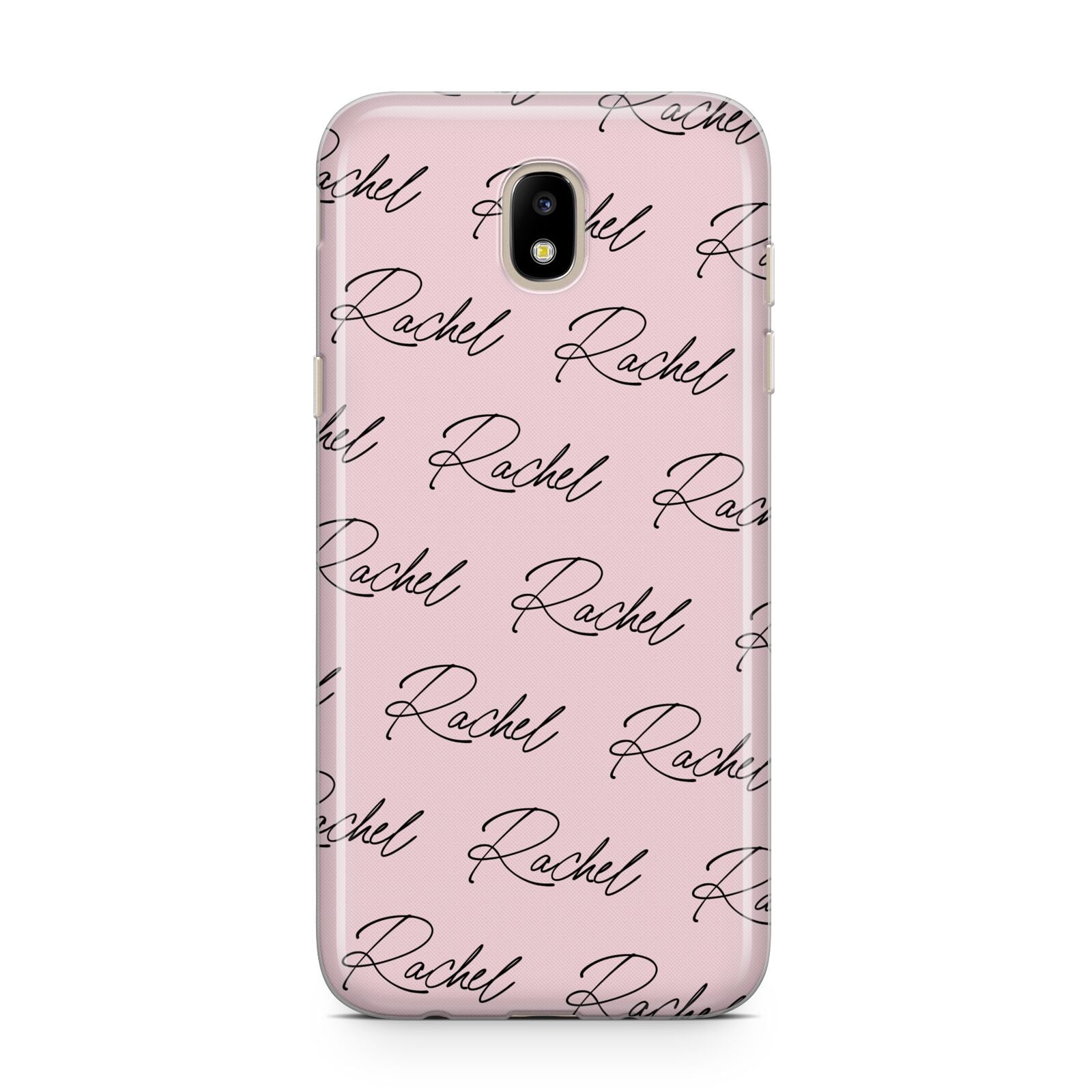 Personalised Pink Script Name Pattern Samsung J5 2017 Case