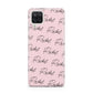 Personalised Pink Script Name Pattern Samsung M12 Case