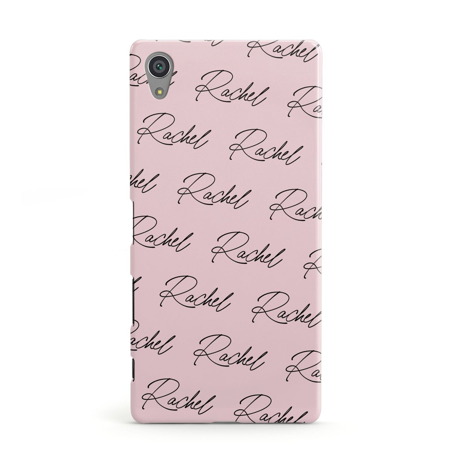 Personalised Pink Script Name Pattern Sony Xperia Case