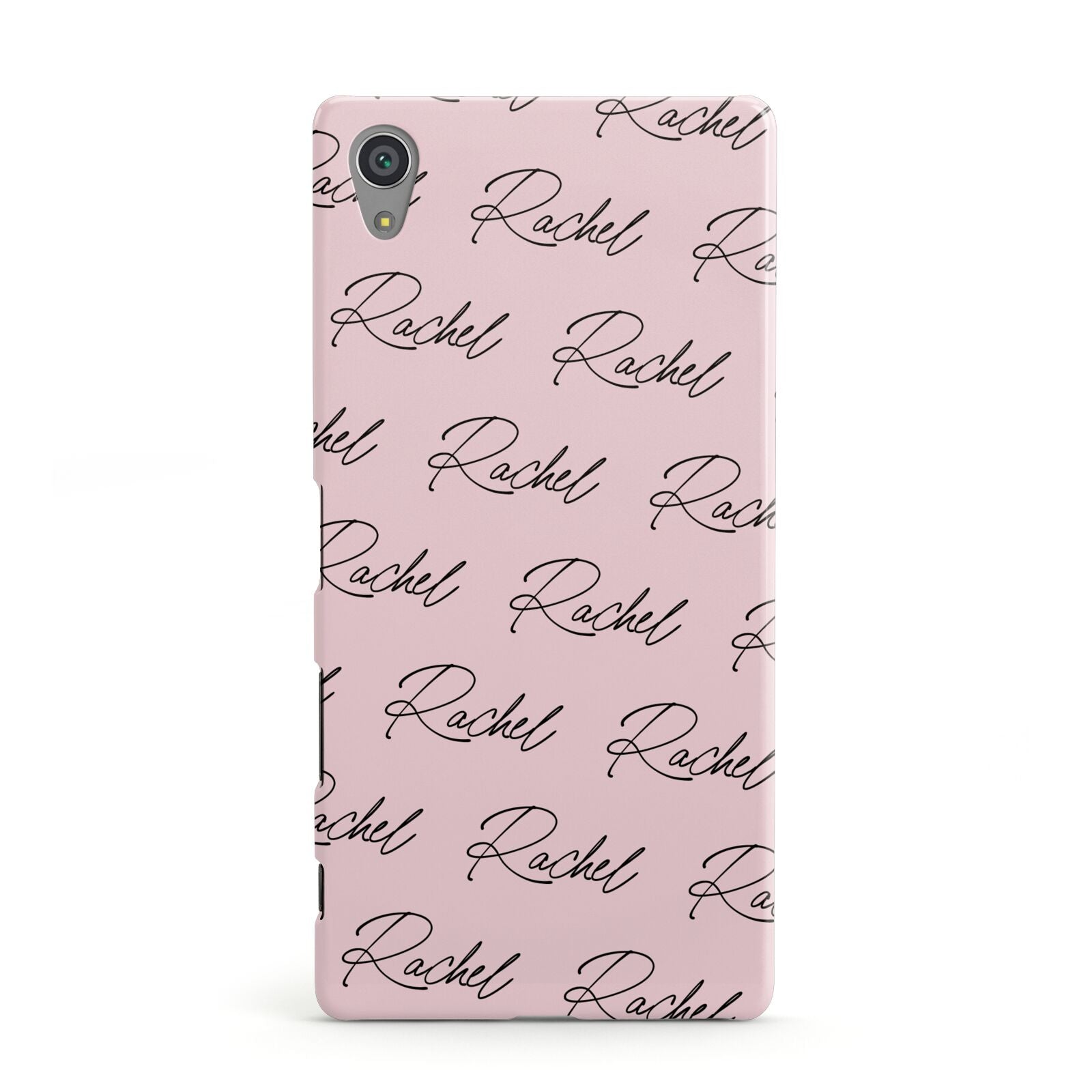 Personalised Pink Script Name Pattern Sony Xperia Case