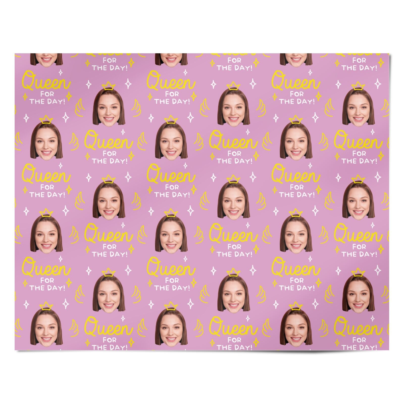 Personalised Queen For The Day Photo Personalised Wrapping Paper Alternative