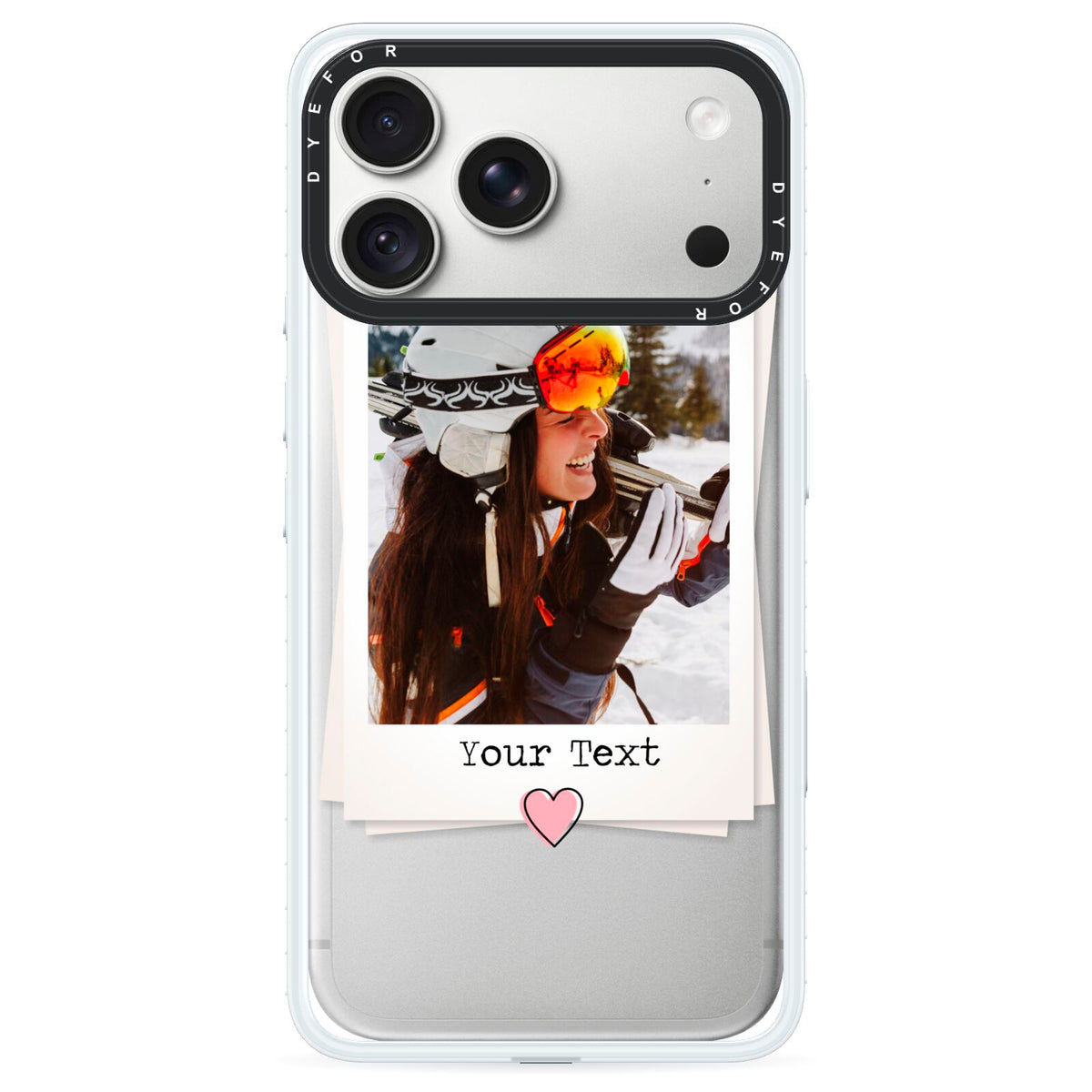 Personalised Retro Photo iPhone 18 Pro Black Impact Pre order Case on Silver phone
