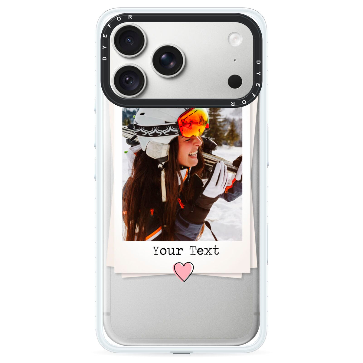 Personalised Retro Photo iPhone 18 Pro Max Black Impact Pre order Case on Silver phone