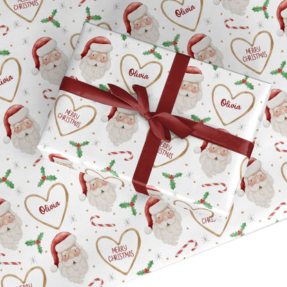 Personalised Santa Christmas Custom Wrapping Paper