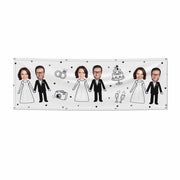 Personalised Wedding Couple Photo 6x2 Banner