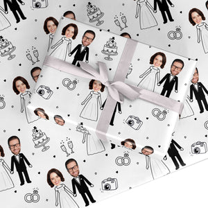 Personalised Wedding Couple Photo Wrapping Paper
