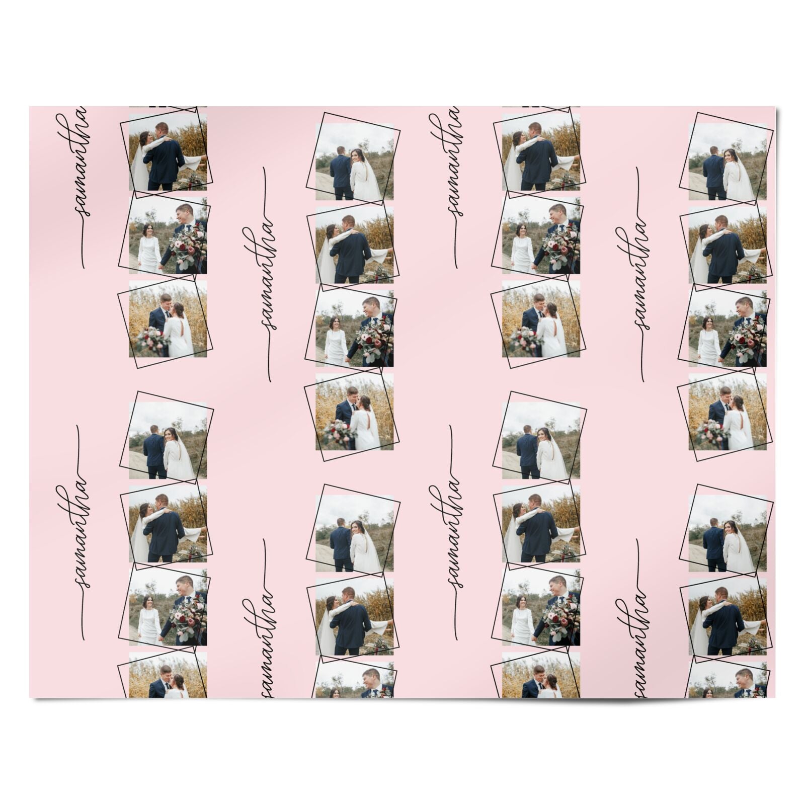 Personalised Wedding Photo Collage Design Personalised Wrapping Paper Alternative