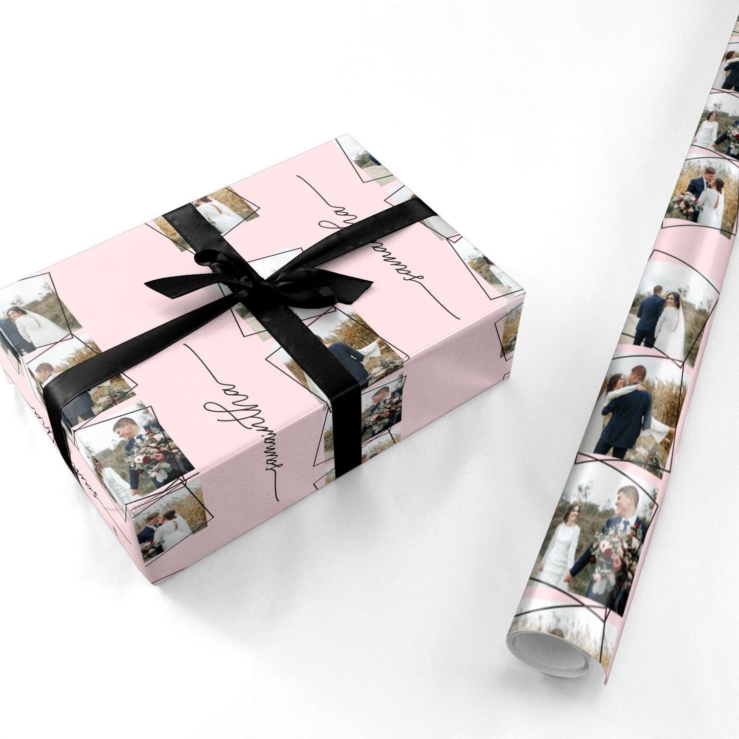 Personalised Wedding Photo Collage Design Personalised Wrapping Paper