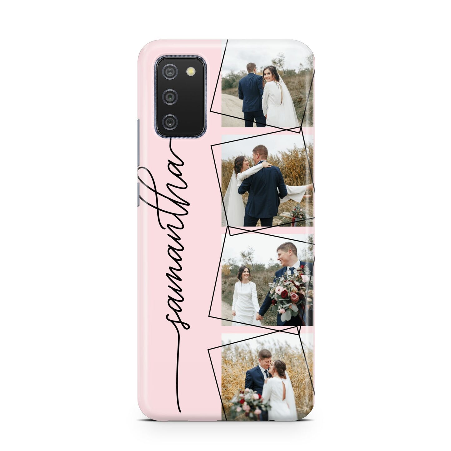 Personalised Wedding Photo Collage Design Samsung A02s Case