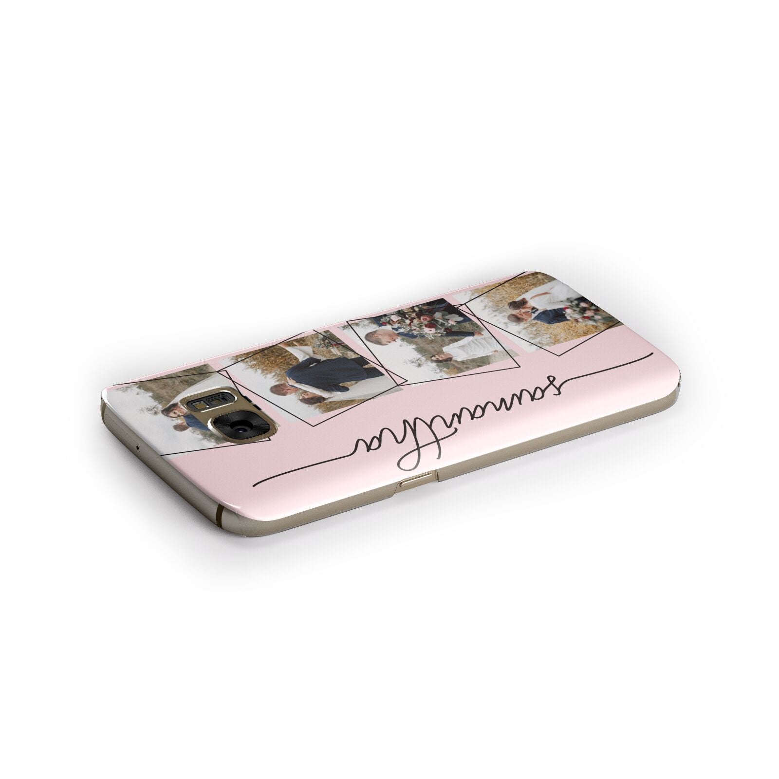 Personalised Wedding Photo Collage Design Samsung Galaxy Case Side Close Up