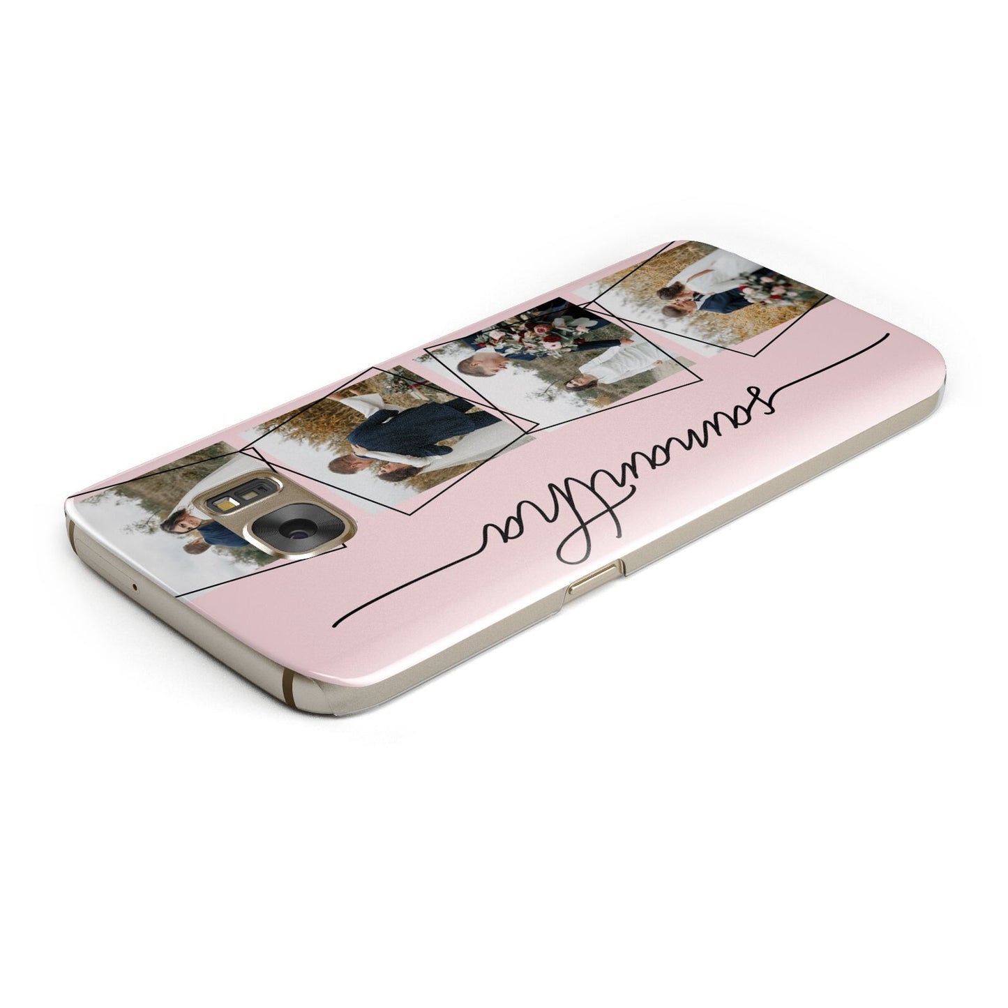 Personalised Wedding Photo Collage Design Samsung Galaxy Case Top Cutout