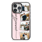 Personalised Wedding Photo Collage Design iPhone 14 Pro Max Black Impact Case on Silver phone