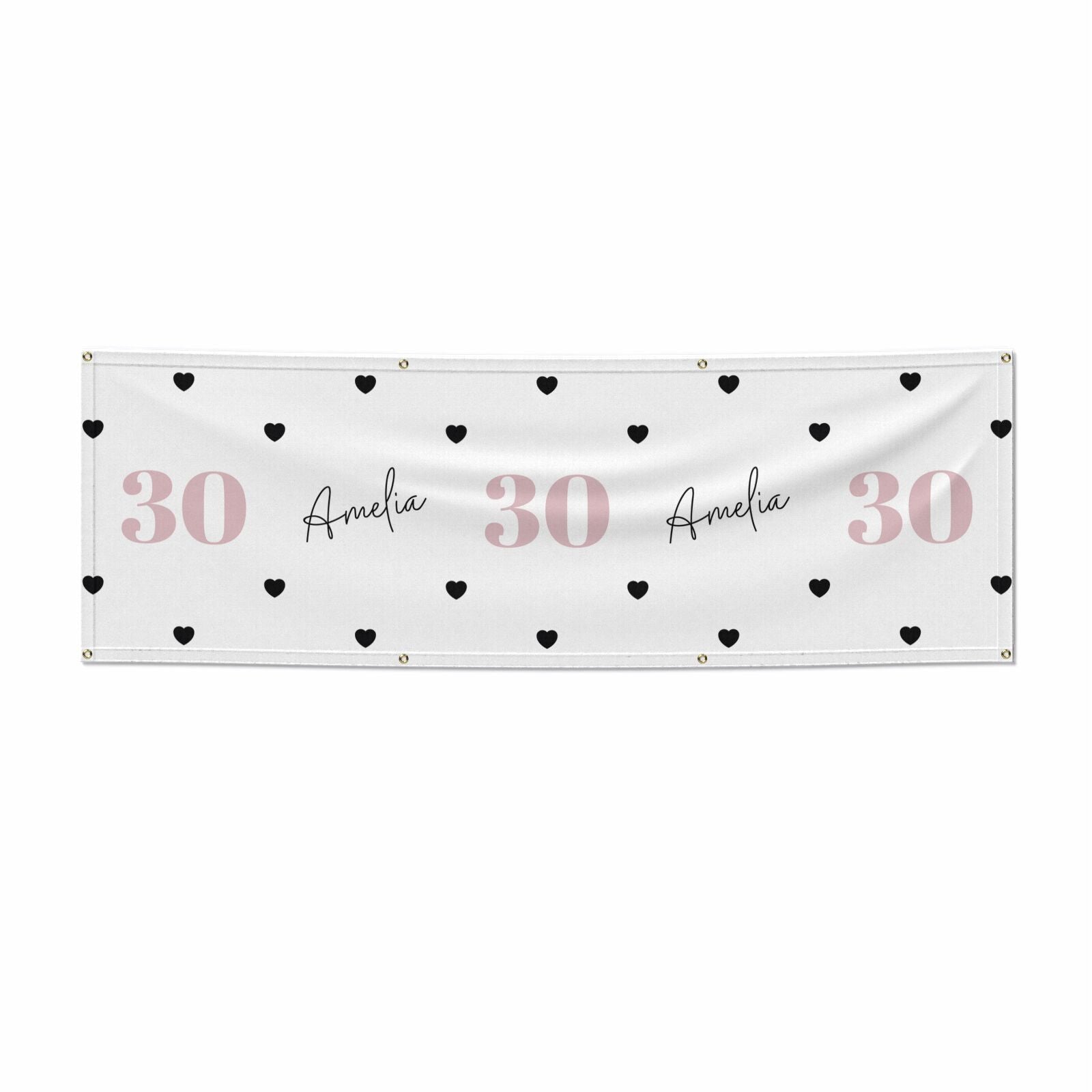 Personalised Womens Birthday Name and Age 6x2 Banner